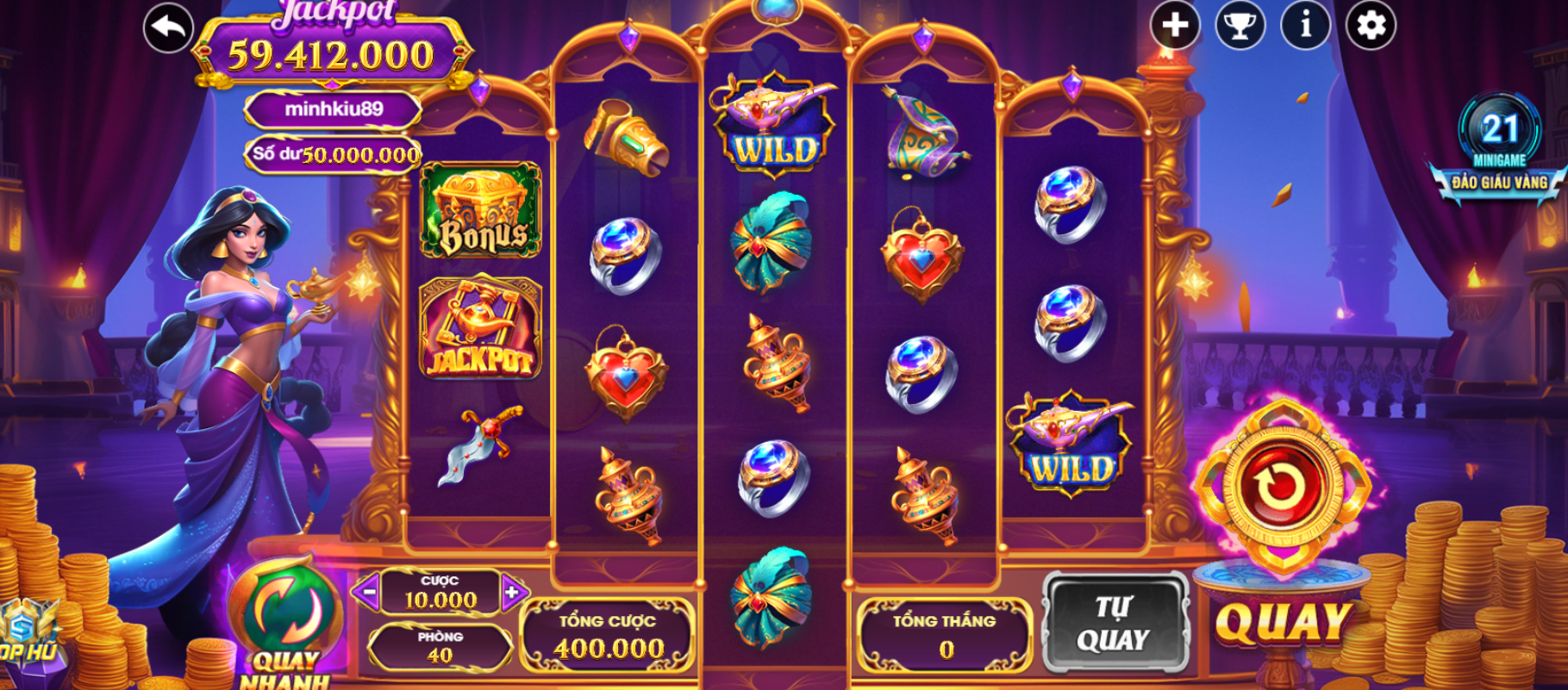 Nổ hũ Aladdin Sumvip: Phiêu lưu huyền bí cùng kho báu khủng 2 Nổ hũ Aladdin Sumvip