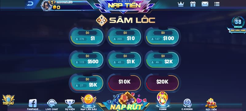 Sâm lốc Sumvip: Luật chơi chuẩn, đổi thưởng cực nhanh 2 Chơi game bài sâm lốc Sumvip