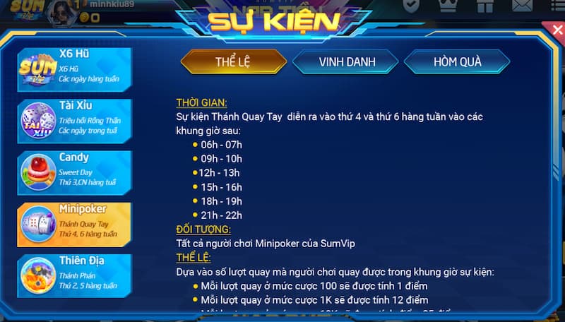 TOP 5 sự kiện đặc biệt Sumvip bạn không nên bỏ qua 4 Chơi mini poker