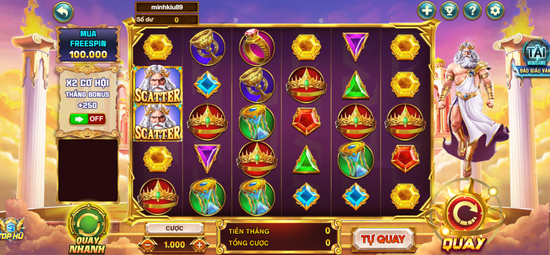 Gates of Olympus Sumvip - Thử vận may cùng thần Zeus 2 Nổ hũ Gates of Olympus